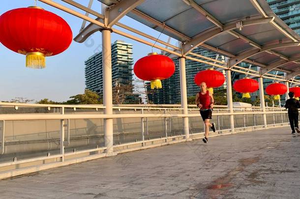 中国新年，红灯笼，灯笼，背景，日本