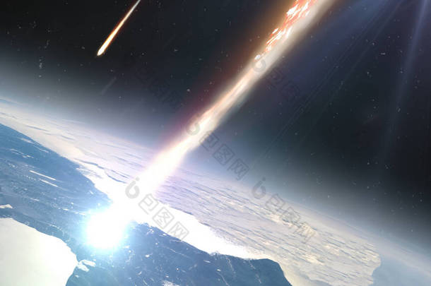 【参考译文】小行星流星在地球大气层中燃烧【参考译文】高速燃烧的流星在太空中的影像,