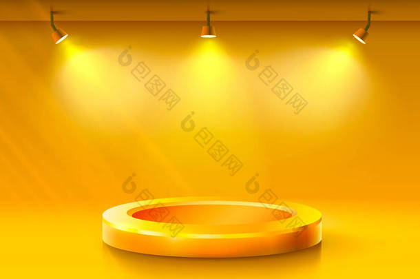 室内灯光演播室,演示场景明亮,橙色背景.B.病媒