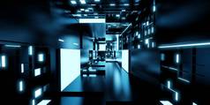 光隧道技术走廊现代未来主义科幻小说背景