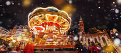 Christmas market on the Frankfurter - Frankfurt am Main, Hesse, Germany