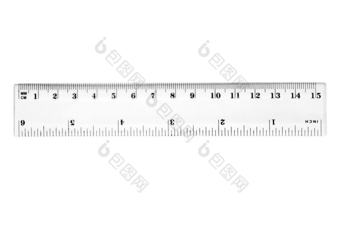 15 厘米或 6 英寸的标尺