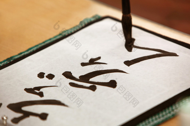 男手写作日语字符的关门