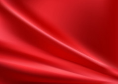 红色丝绸背景与一些软褶皱
