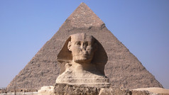金字塔和狮身人面像。埃及