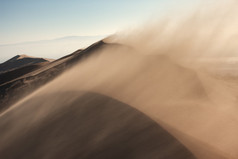 在沙漠的沙尘暴 