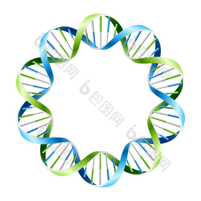 DNA双螺旋结构科学艺术图案