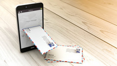 smartphone receiving e-mail