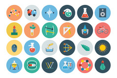 Flat Science and Technology Icons 3
