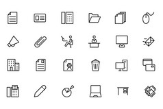 Office Line Vector Icons 2