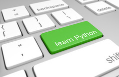 学习学习代码和构建的 web 页面在电脑键盘上的 Python 关键
