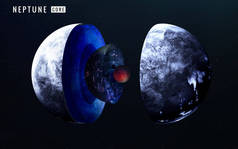 海王星的内部结构。这幅图像由美国国家航空航天局提供的元素