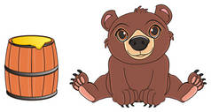 可爱棕色的熊