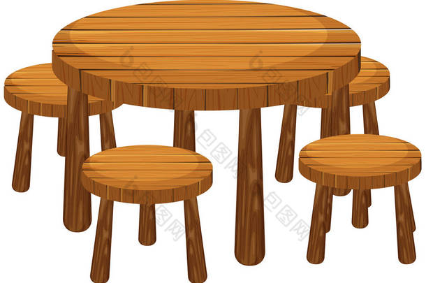 圆桌和椅子