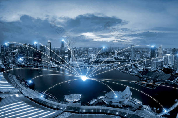 新加坡智能城市景观网络业务连接系统 