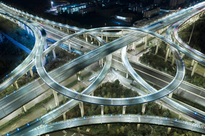 高速公路上的交通-包图企业站