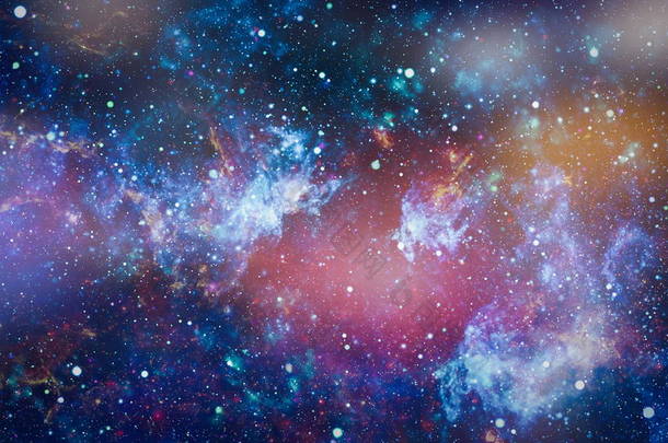 在深层空间距地球很远很多光年的星级字段。由美国国家航空航天局装备此图像的元素