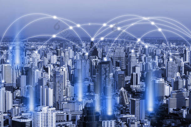 <strong>智能城市</strong>和网络通信。和公共数据转换.