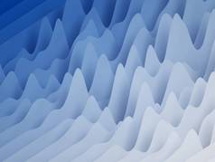 3d 渲染, 抽象纸张形状的背景, 切片层, 波, 丘陵, 均衡器