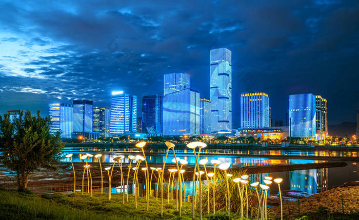 福州市， 中国， 夜景