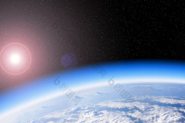 从地球与太阳的太空视角看臭氧层