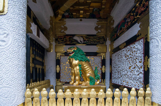 位于<strong>日</strong>本Nikko的美国<strong>世界文化遗产</strong>- -洞首谷神社的中国狮子