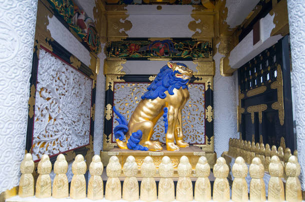 位于日本Nikko的美国<strong>世界文化遗产</strong>- -洞首谷神社的<strong>中国</strong>狮子