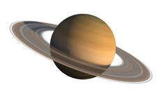 3D土星行星和环的特写渲染与裁剪路径包括在插图中，为空间探索背景。美国航天局提供的这一图像的要素.