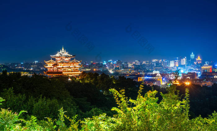 杭州市夜景古馆