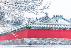 中国北京天坛的红墙雪景天坛的红墙雪景天坛的红墙雪景天坛的红墙雪景天坛的红墙雪景天坛的红墙雪景天坛