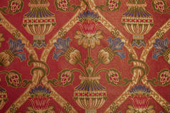 花纹，花纹具有反复花纹和几何元素图案的织锦上的花纹金属丝刺绣