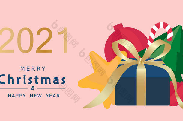 圣诞快乐横幅和新年快乐卡为节假日销售,<strong>网店</strong>.圣诞树和红球背景传单在病媒中