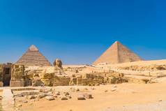 吉萨大狮身人面像和吉萨金字塔的发源地。埃及开罗