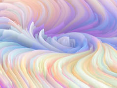 彩色风暴系列。三维渲染充满活力的虚拟泡沫漩涡，作为艺术和设计主题的墙纸或背景