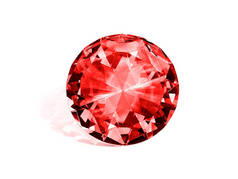 白底钻石红宝石晶莹夺目