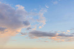 日落前的蓝天云彩用作背景