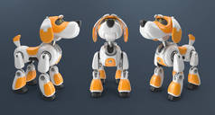 机器人狗摆设3D渲染