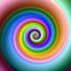 明亮的色彩斑斓的分形漩涡图像