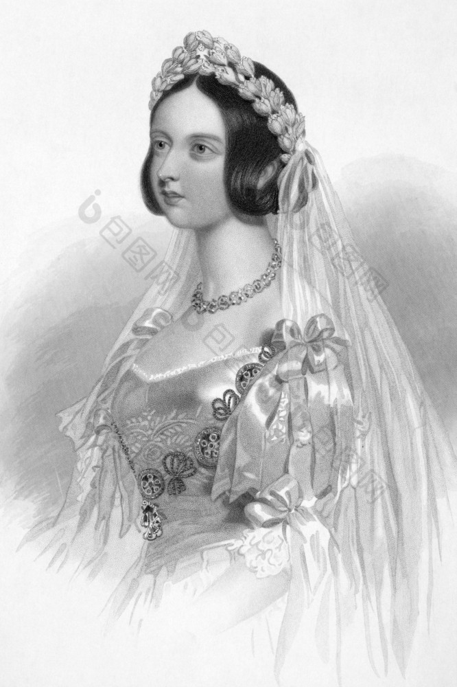 女王维多利亚雕刻从女王伟大的英国在刻WHMote后画WDrummond而且publisedJFTallis伦敦新纽约