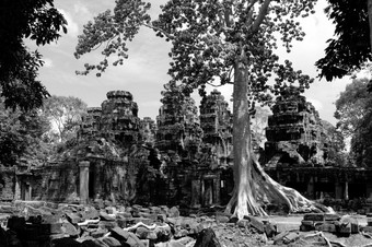 拍摄寺庙吴哥柬埔寨吴哥寺庙废墟