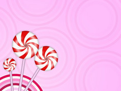 插图甜蜜的糖果与红色的条纹