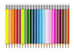 插图彩色的铅笔为学校而且孩子们