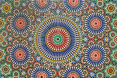 阿拉伯马赛克马拉喀什摩洛哥纹理花模式