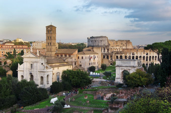 罗马城市意大利古老的废墟具有里程碑意义的体系结构