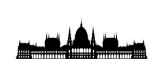 布达佩斯城市匈牙利议会建筑具有里程碑意义的轮廓