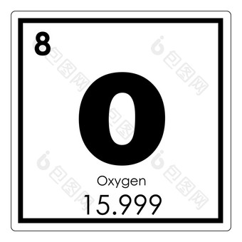 氧气化学元素周期表格科学象征