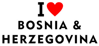 爱波斯尼亚黑塞哥维纳国家文本红色的心消息