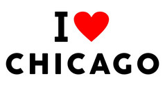 爱芝加哥城市就像心旅行旅游象征