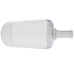 玻璃瓶孤立的在白色渲染广场图像