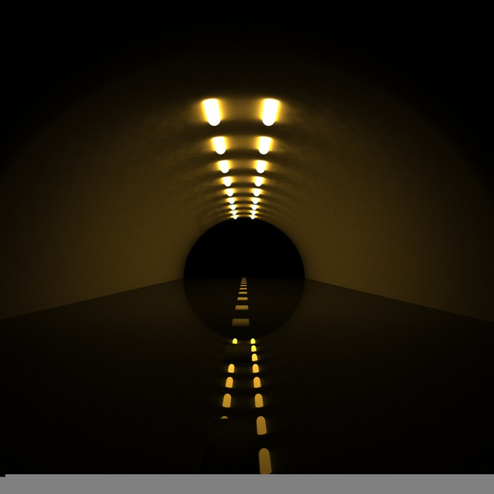 隧道与灯渲染广场图像图片